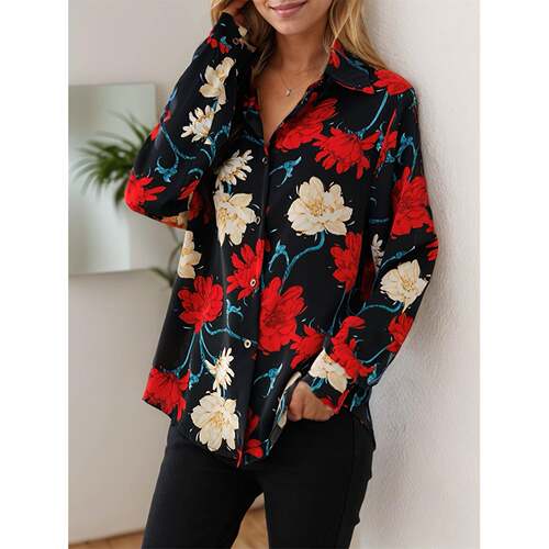 I 14080 Men's Floral Print Shirt 碎花衬衫