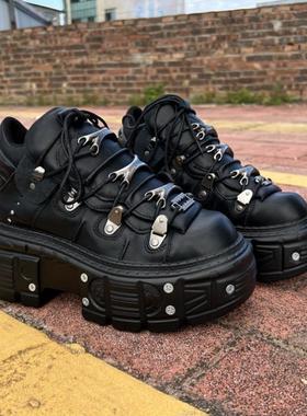 2025跨境新款 Women's Faion Sneakers 复古朋克厚底系带休闲鞋