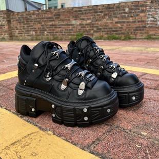 Women 复古朋克厚底系带休闲鞋 Sneakers Faion 2025跨境新款
