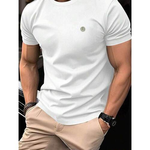 M 61862 Seersucker slim short sleeve T-shirt 泡泡纱修身短袖T