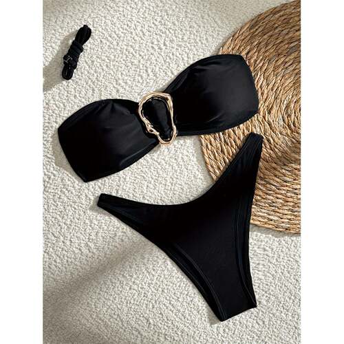 A 94082  Sexy Solid Color Bikini 纯色比基尼