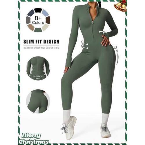 H 55622 High Intensity Zip Yoga Bodysuit 拉链瑜伽连体服