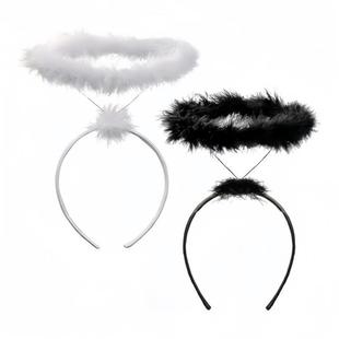 2025跨境新款欧美1件/2件黑白天使光环头饰(不含)