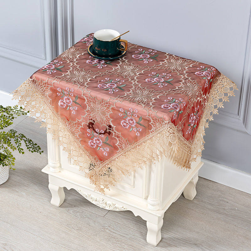 电视机防尘罩床头柜布盖巾蕾丝纱冰箱罩电视罩空调罩洗衣机罩盖布