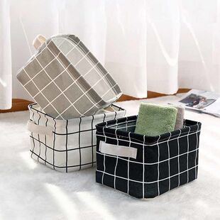 客厅茶几桌面杂物收纳盒大容量桌面布艺多功能收纳盒收纳袜子可折
