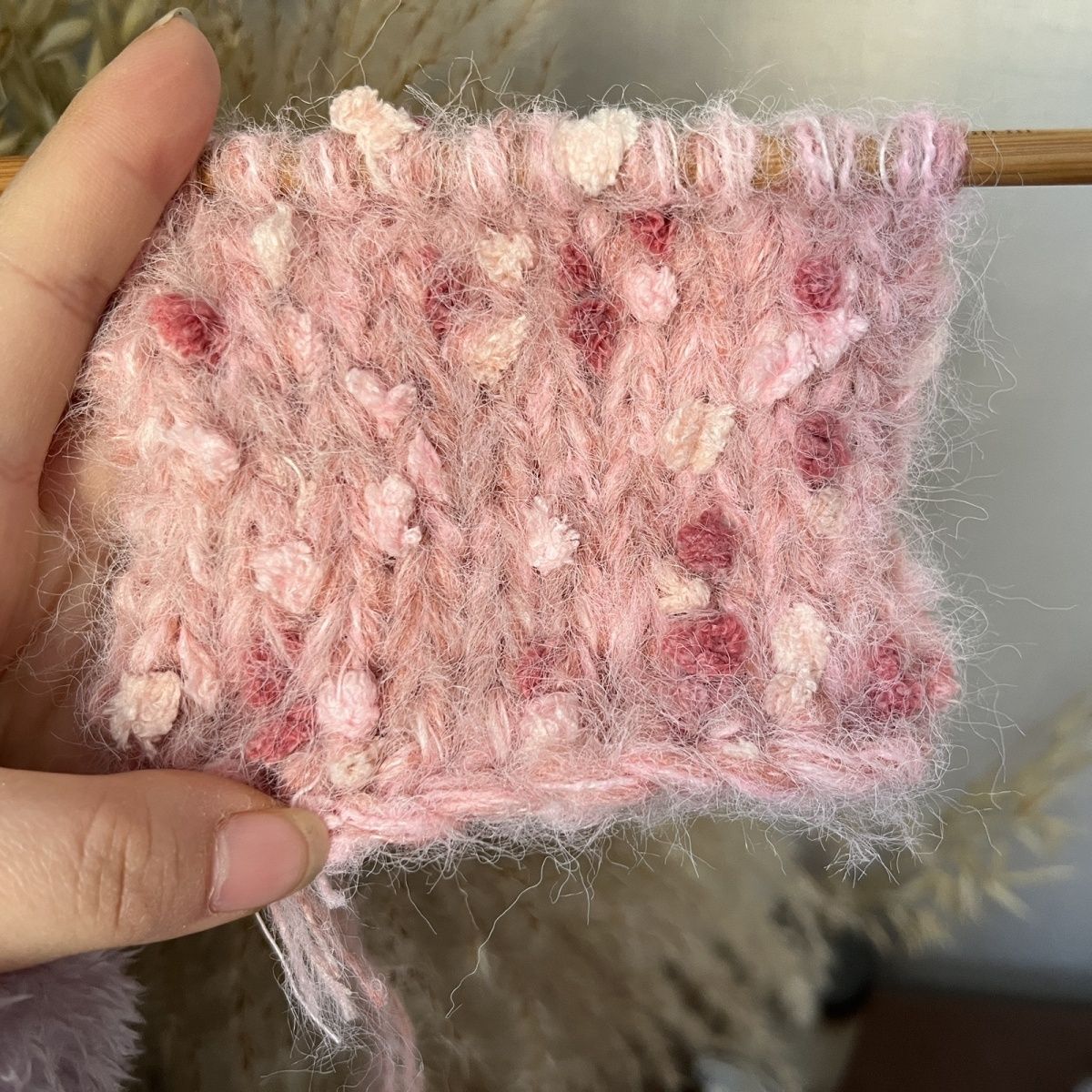 钩帽子的专用线粉黛子4.0 混线马海毛特色毛线diy包包手工柔软帽