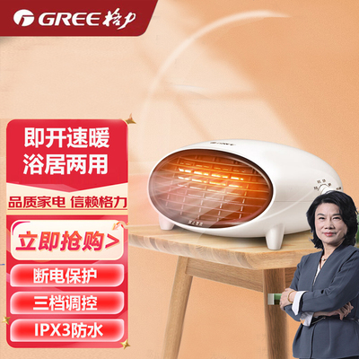 格力暖风机取暖器家用速热防水