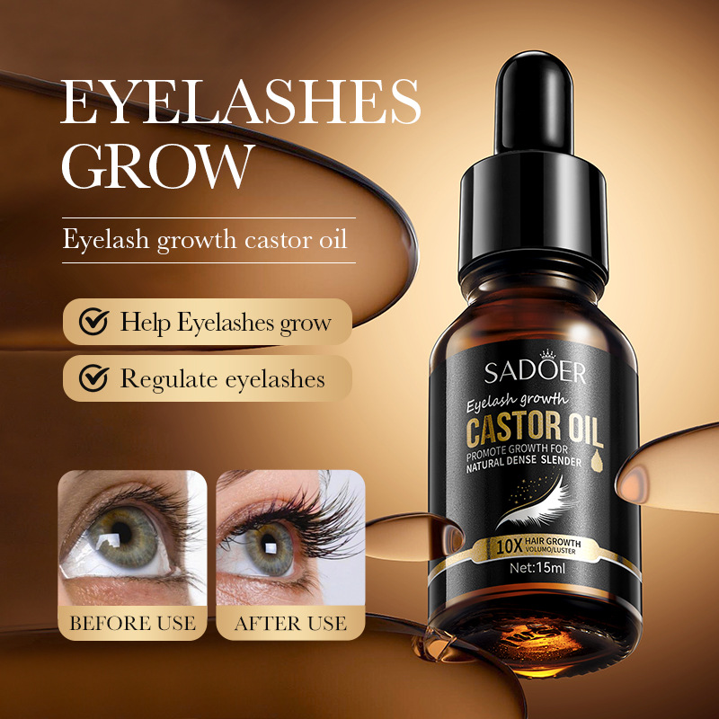 3PCS SADOER EYELASH GROWTH CASTOR OIL