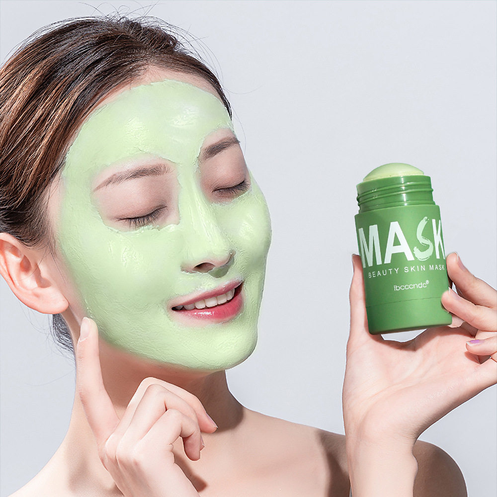 green tea clean face mask stick 绿茶kong油固体面膜
