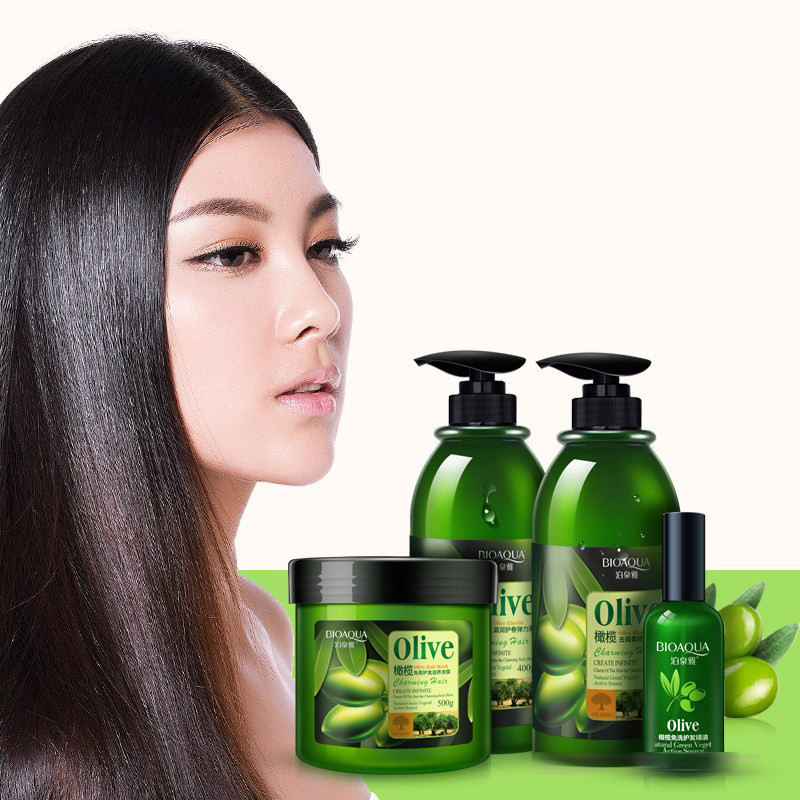 Olive Hair Shampoo Essential Oil Mask Sets橄榄洗护发四件套装