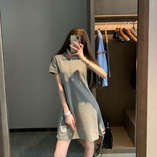 TB连衣裙女短袖夏季显瘦运动短裙
