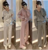 早春季 双拉链外套松紧腰长裤 TUMA TB羊毛针织运动服休闲连帽套装