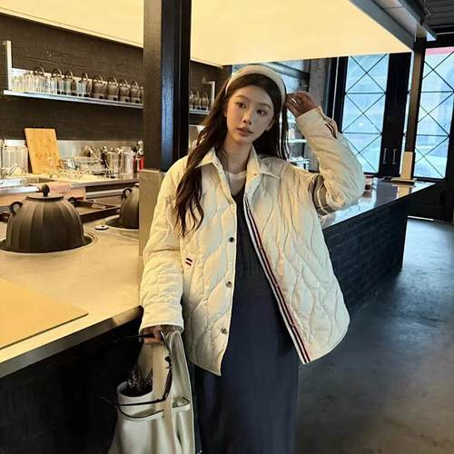 TB四杠羽绒服女白鸭绒外套大衣