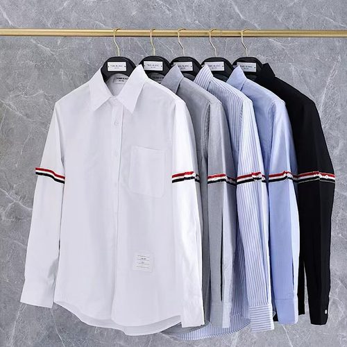 TB府绸纯棉高品质秋冬白色衬衫