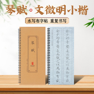 初学文徵明小楷水写布琴赋书法练习临摹描红字帖万次重复使用加厚书法水写布无纺布毛笔帖 包邮