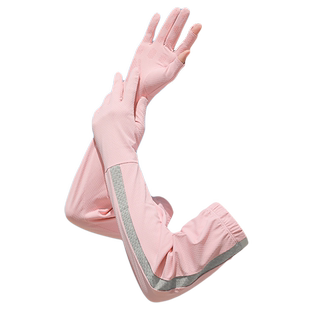 防晒袖套连手套女长款宽松弹力透气冰丝夏季开车胳膊遮阳护手臂套