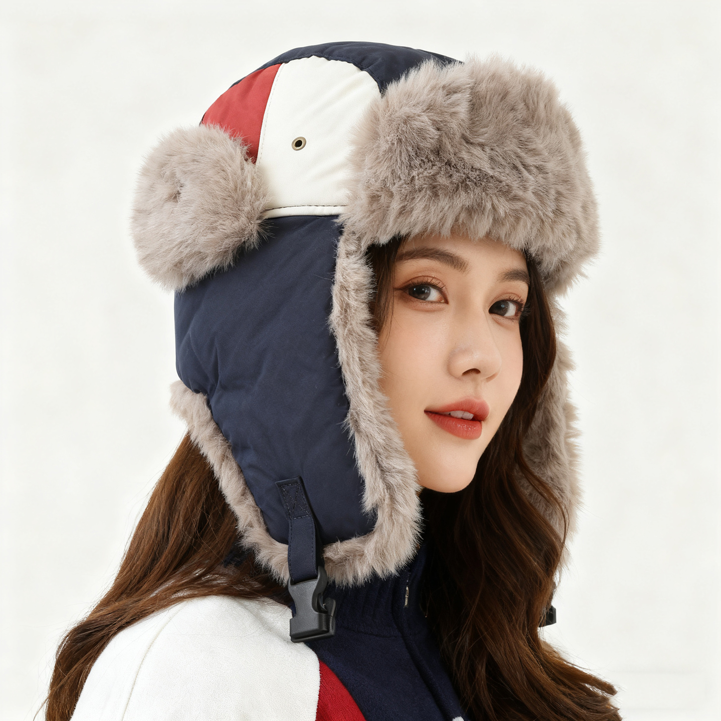 -30抗寒！拼色保暖雷锋帽