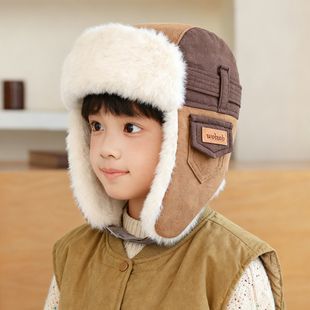 雷锋帽儿童男孩加厚防寒保暖东北户外防风护耳护脸2025新款女孩