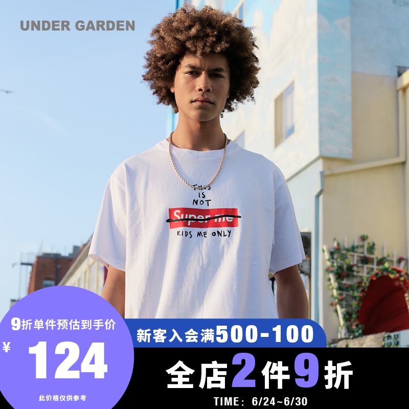 UNDER GARDEN男装短袖T恤春季个性恶搞印花1041XAC