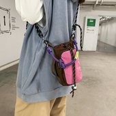 户外轻便小背包女高颜值撞色休闲斜挎包徒步登山手机包日常水壶包