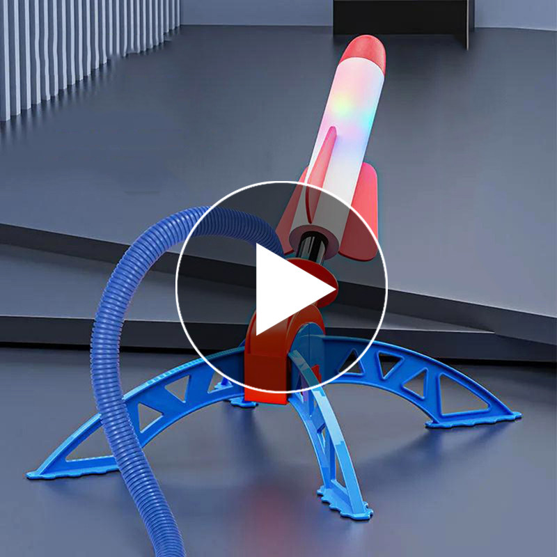 冲天火箭儿童脚踏式双人竞技脚踩发射弹射飞天炮弹户外玩具窜天猴