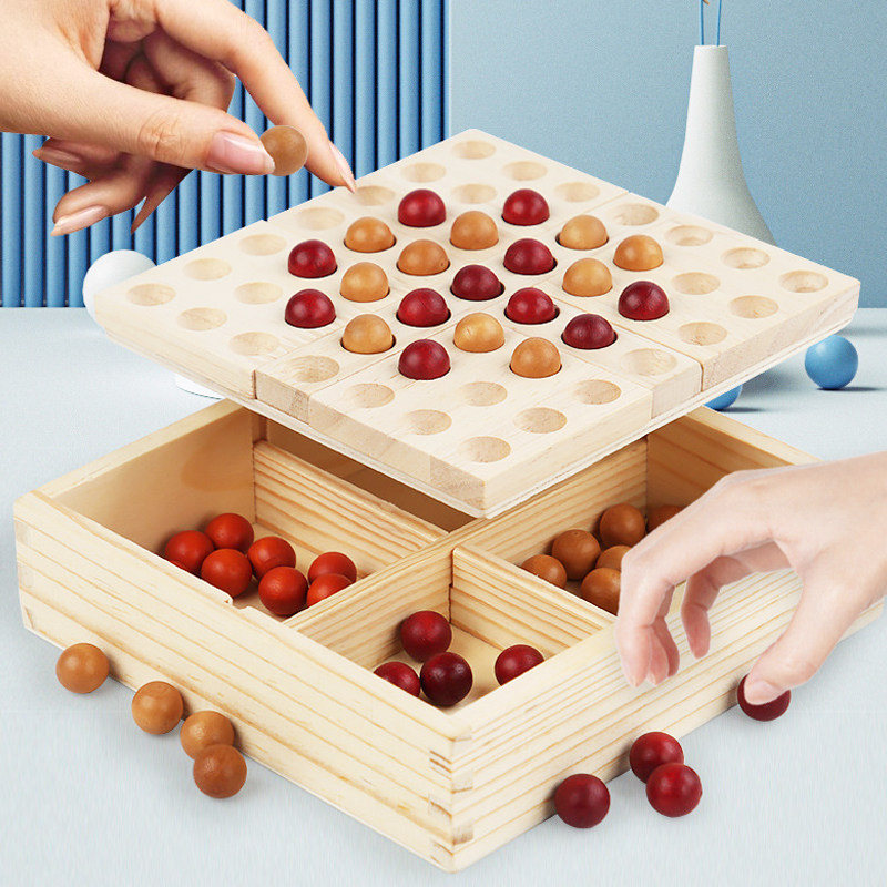 木质旋转五子棋不一样的玩法