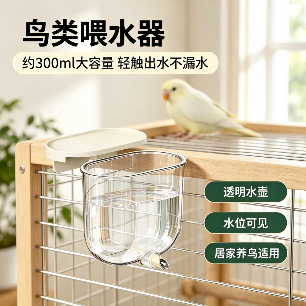 宠帮仕鸟笼自动撞针喂水器