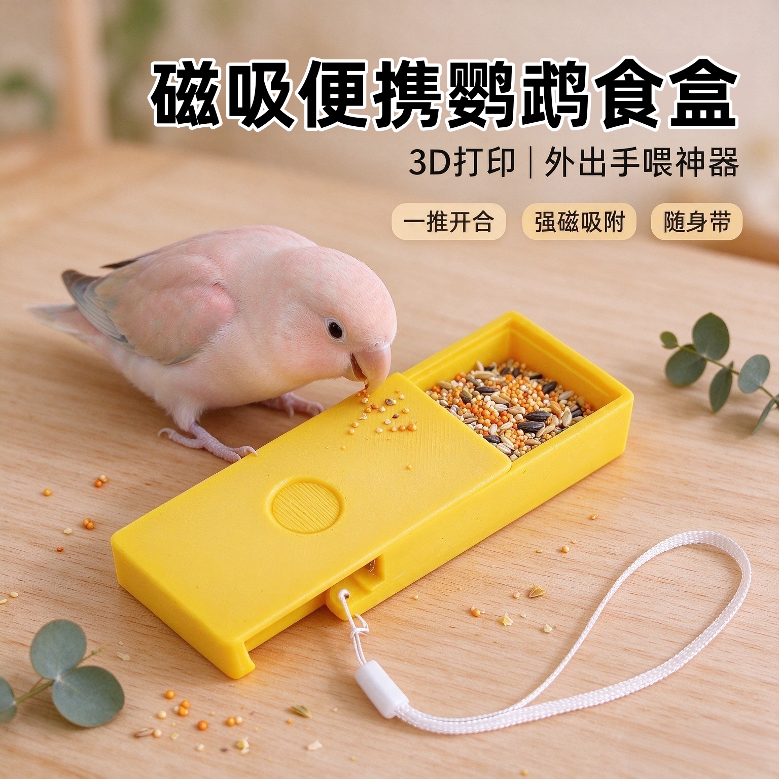 鹦鹉训鸟磁吸奖励喂食器