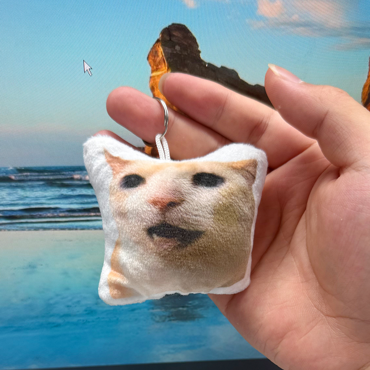 九九成稀罕物小猫按压发声毛绒