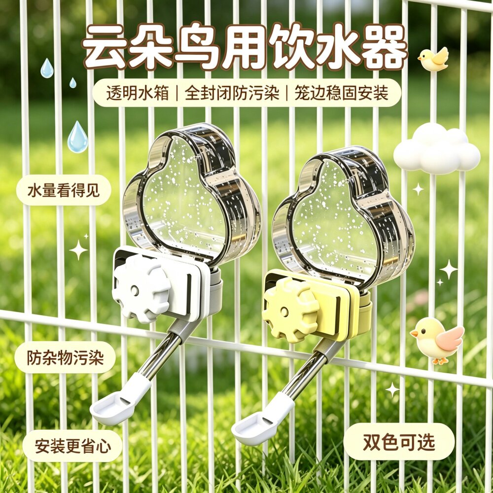 爆款鹦鹉鸟笼自动喂食饮水器