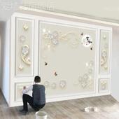 中式 家和墙纸电视背景墙壁纸现代简约壁画8d墙布客厅3d影视墙壁布