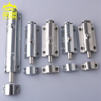 LS404不锈钢门窗插销LS406 LS506按钮式明装门栓自动 弹簧插销