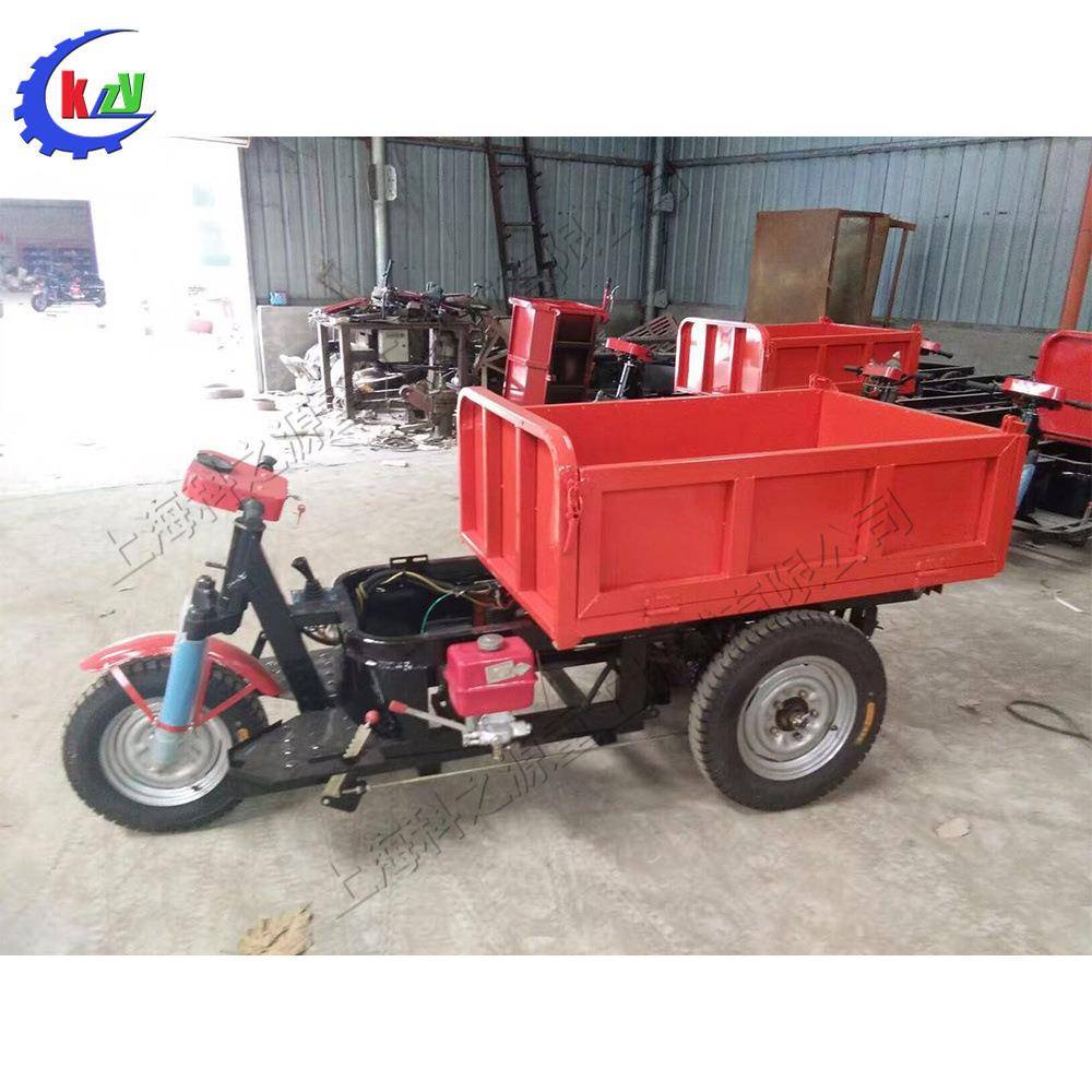 载重农用爬坡翻斗车煤矿用电动货运三轮车工地混凝土砂浆运输车