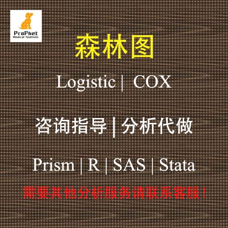 森林图 Logistic COX 回归分析森林图 R/Stata/Prism/SAS
