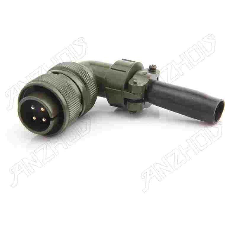 MS5015美军标4芯航空插头MS3108A-18-10S(18-10P) 弯头连接器