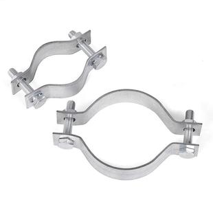 扁铁钢带电线杆抱箍镀锌双面固定器水泥杆灯杆钢管柱子管卡子大全