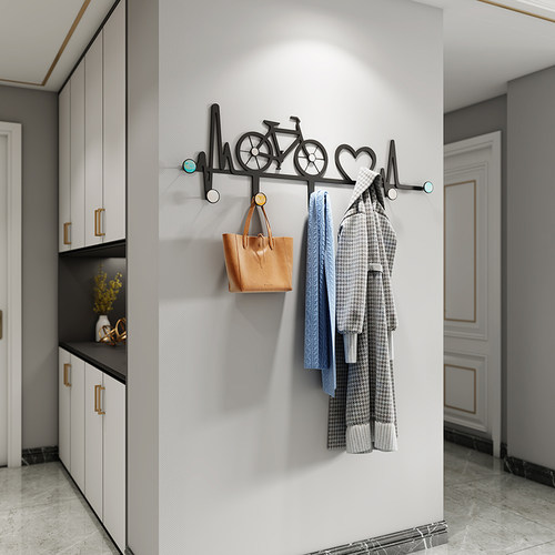 北欧创意无痕钥匙挂钩客厅铁艺术