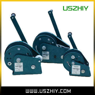 uszhiy牌进口自锁式手摇绞盘JC-C1200LBS小型绞车手动绞盘吊机