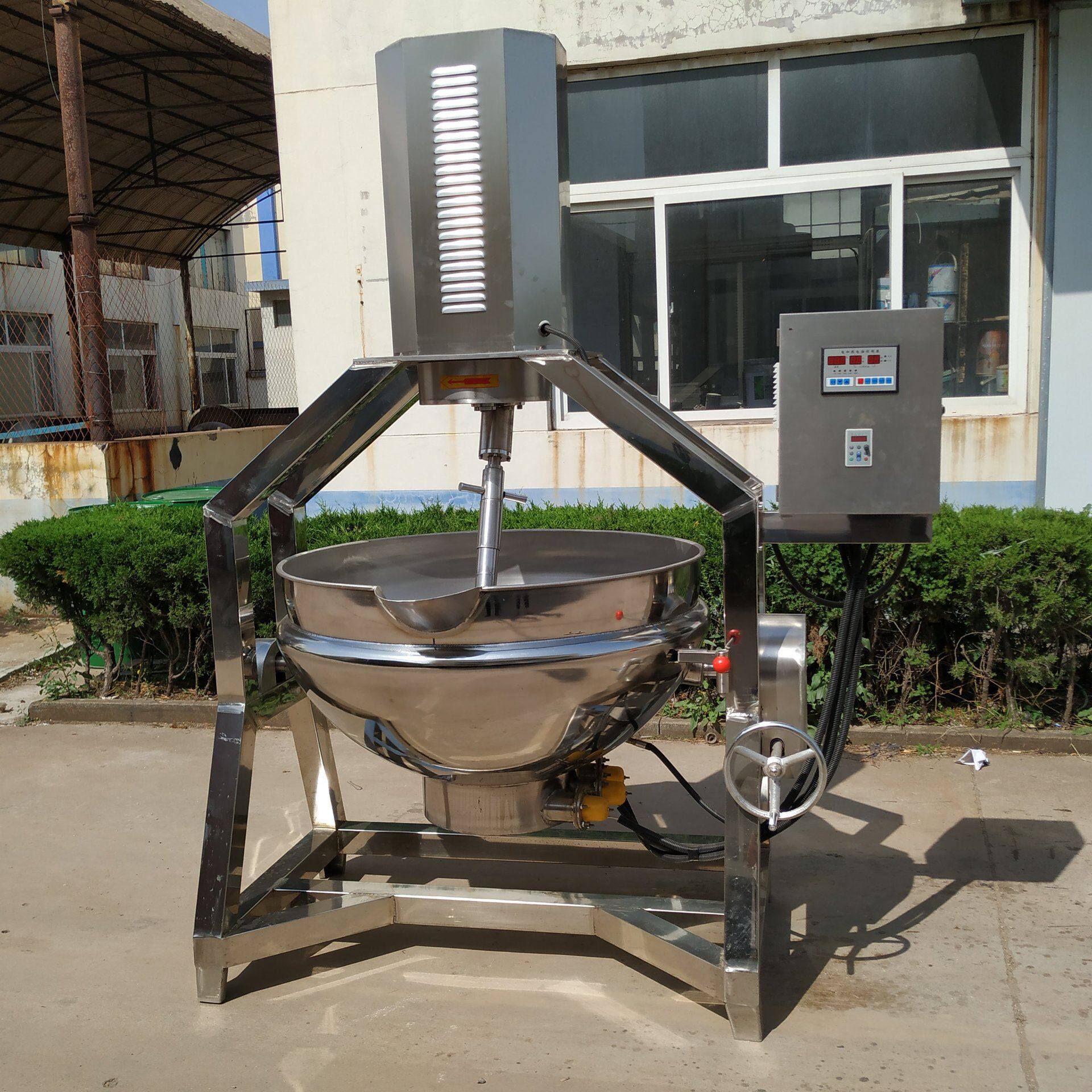 辣椒肉酱自动炒制锅 三相电加热翻锅出料 四川火锅料炒锅8