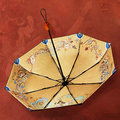 王者荣耀官方正版貂蝉遇见胡旋折叠黑胶防晒晴雨伞