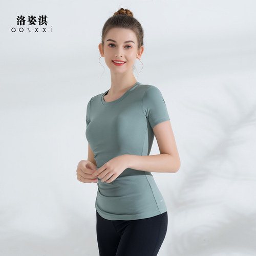 洛姿淇瑜伽短袖紧身显瘦