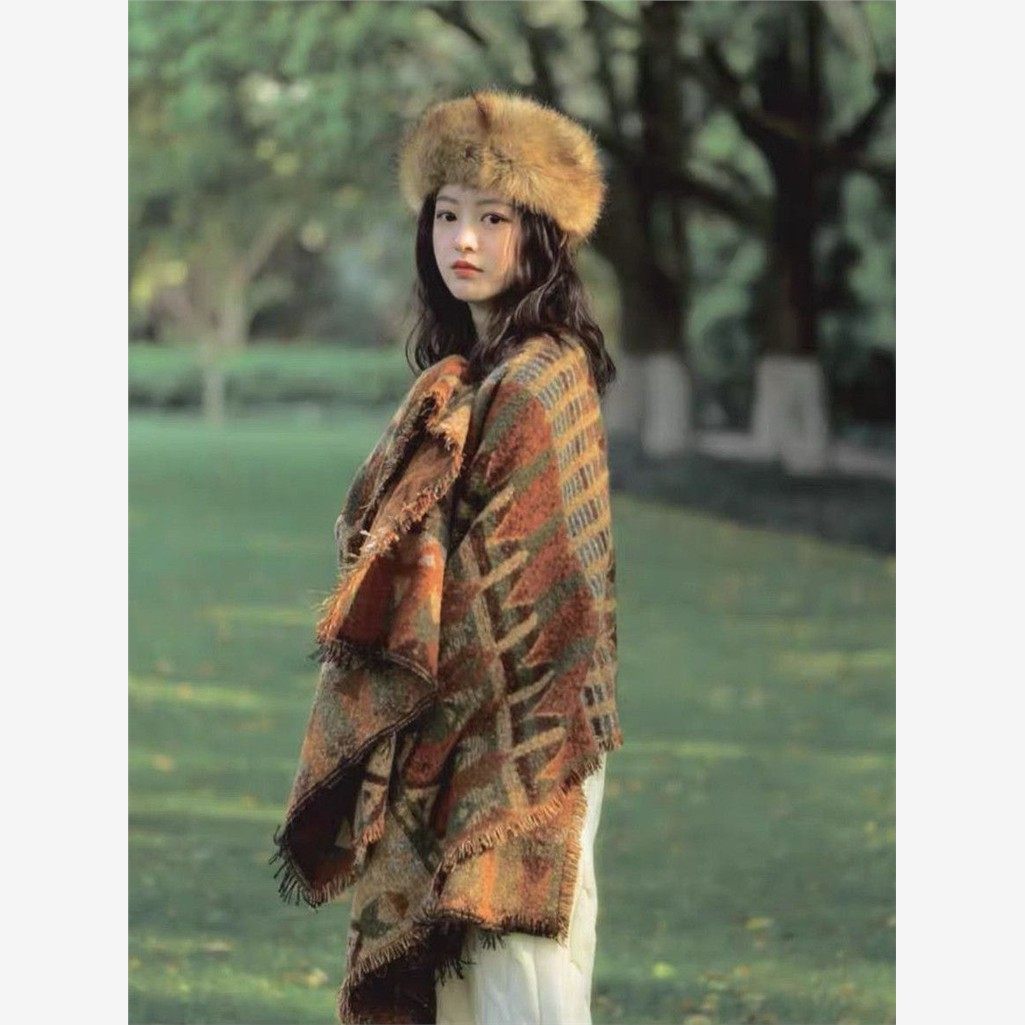 艺术生披肩大西北加厚保