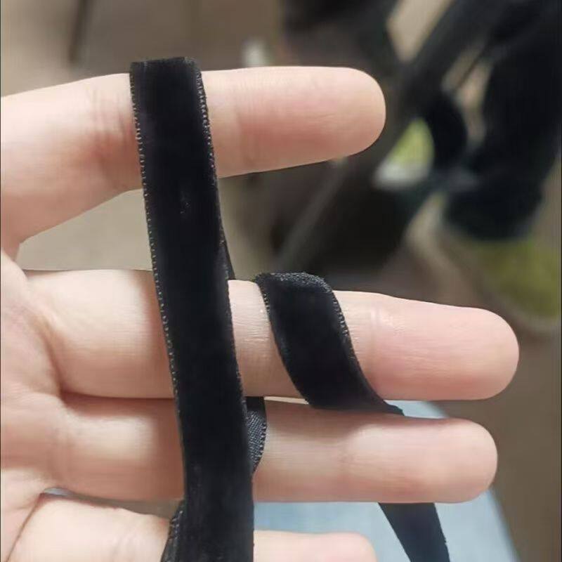 丝绒花边辅料加密带黑色