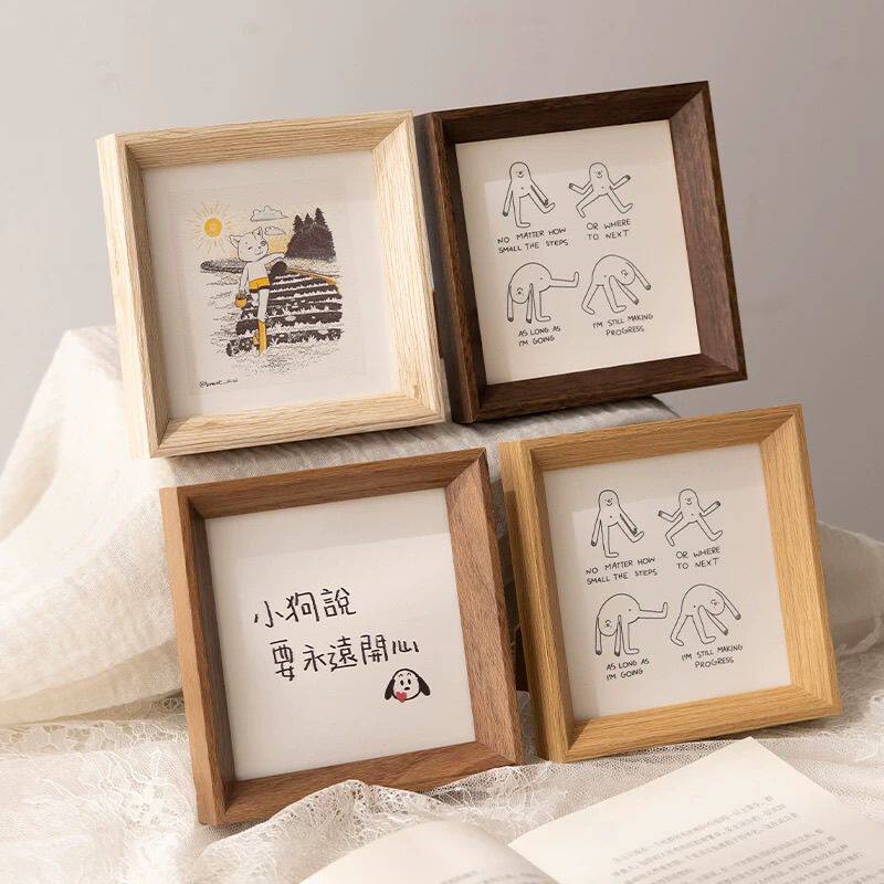 相框放拼豆迷你正方形摆