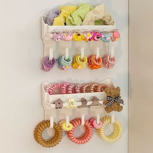 挂墙壁上的收纳盒镜柜发饰收纳盒壁挂卫生间洗漱台置物架抓夹发夹