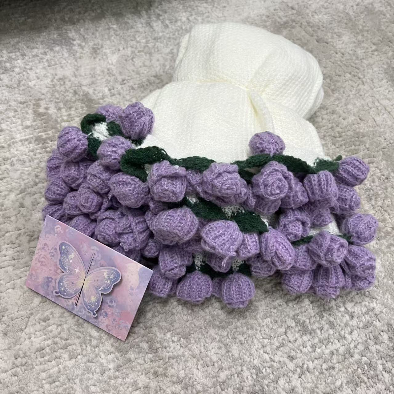 玫瑰花毛毯花束成品送人高质量成品手工玫瑰花束毯针织毛毯新婚闺