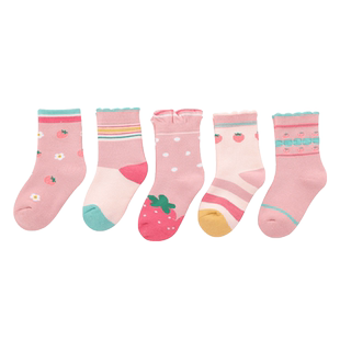 女童袜子加厚加绒儿童纯棉冬季保暖中筒袜长筒男女孩秋冬宝宝棉袜