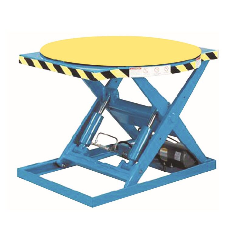 非标圆形转盘电动升降台 电动倾翻旋转升降台 弹簧式升降平台