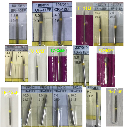 黄标系列特细砂抛光高速金刚砂手机车针BR EX FO TF TC TR SR CR