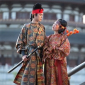 现货 青泠谷原创汉服复原男女款 唐制圆领袍对鸭纹明制圆领袍